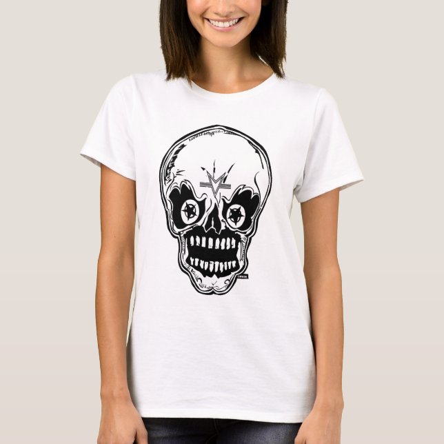 Camiseta Marc Vachon Mujeres Sr. Bones Head Burnout Tee (Anverso)