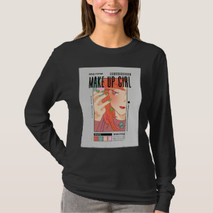 Camiseta Marca asiática de maquillaje de ropa chica