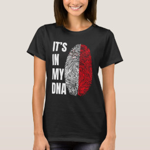 Camiseta Marca de biométrica de ADN de huella digital Malta