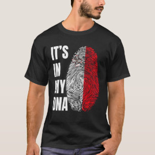 Camiseta Marca de biométrica de ADN de huella digital Malta