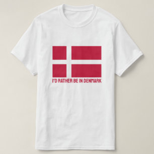 Camiseta Marca de Dinamarca del texto del personalizado