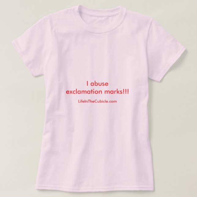 Camiseta ¡Marca de exclamación!!! (Diseño del anverso)