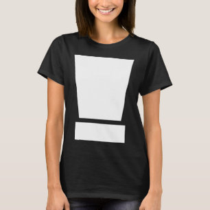 Camiseta Marca de exclamación Puntuación simple en blanco y