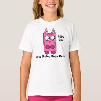 Camiseta Marca de gato de caja - Regla de gatos, perros Dro