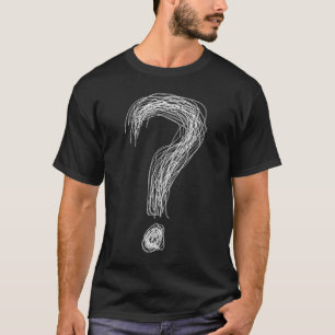 Camiseta Marca de interrogación de garabato confundido Caos