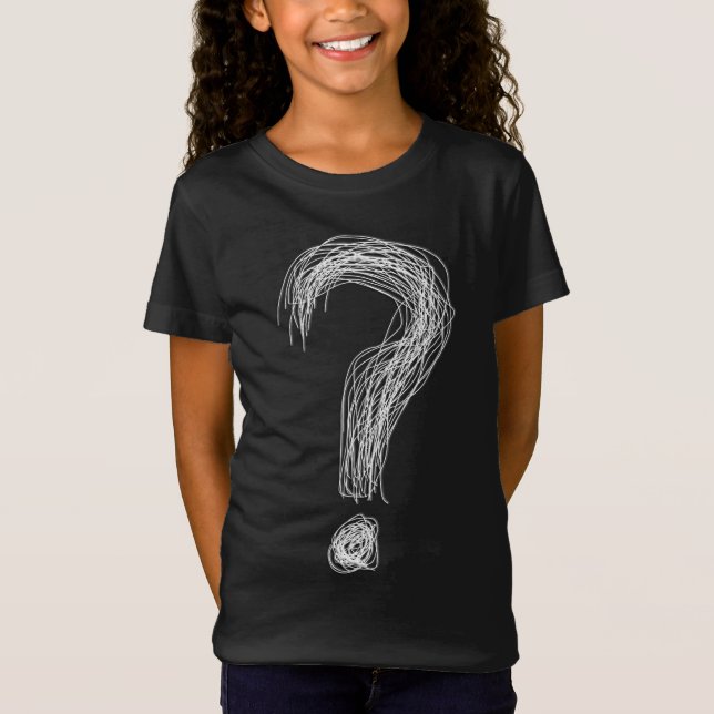Camiseta Marca de interrogación garabato confundido Caos So (Anverso)