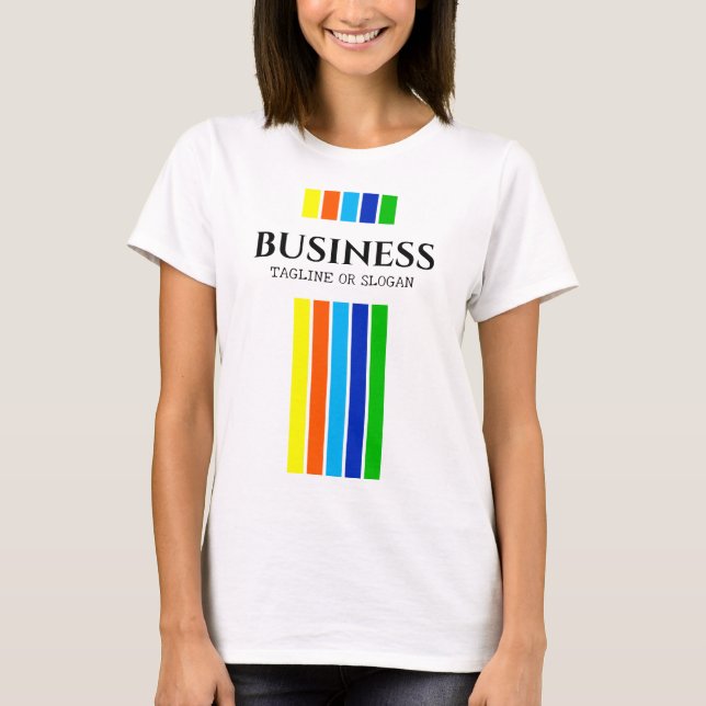 Camiseta Marca de nombre comercial franjas verticales moder (Anverso)