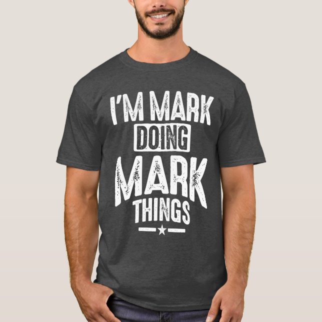 Camiseta Marca de nombre personalizada divertida para hombr (Anverso)