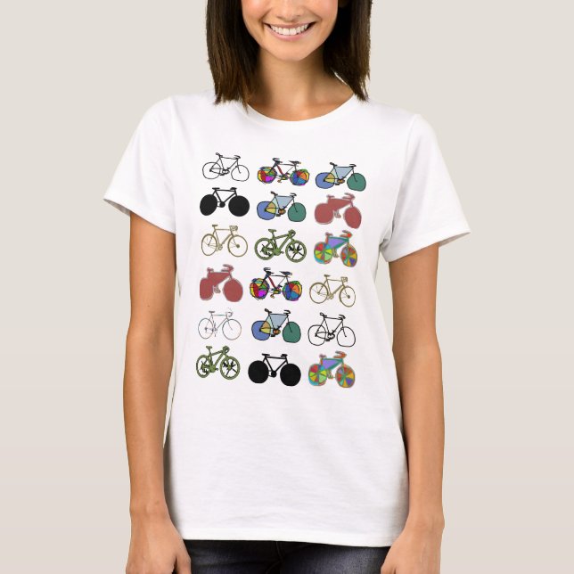 Camiseta marca de patrón de bicicletas (Anverso)