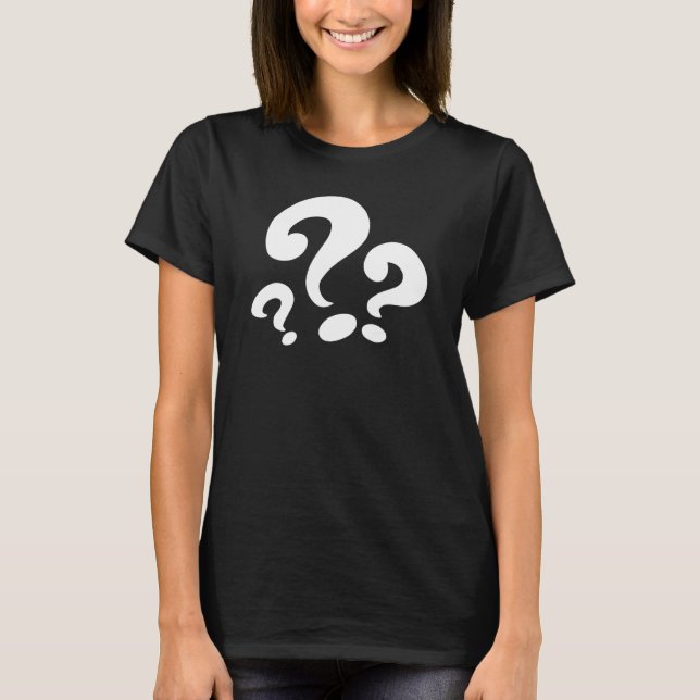 Camiseta MARCA DE PREGUNTAS COMO Comediante (Anverso)