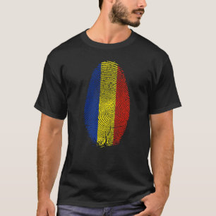 Camiseta Marca de Rumania Huella digital está en mi regalo