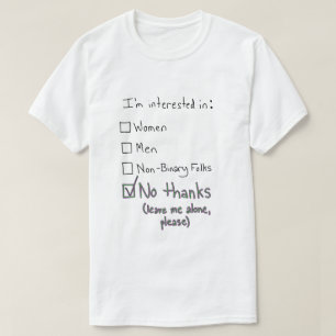 Camiseta Marca de verificación Aroace "No Gracias"