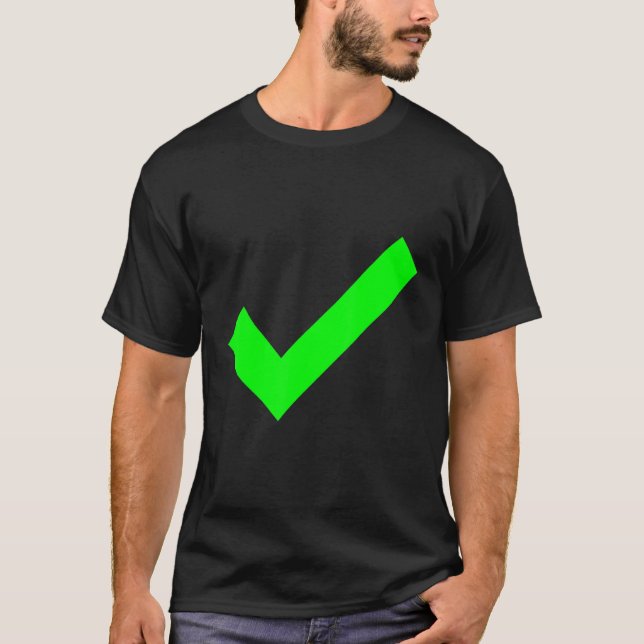 Camiseta Marca De Verificación Sí Comprobación Confirmada M (Anverso)