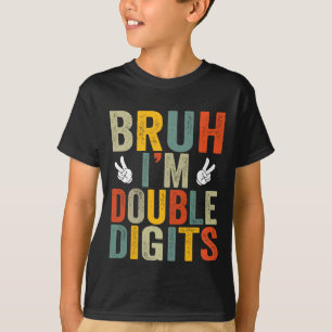 Camiseta Marca: Guay 10th Birthday Boy Gifts Bruh I'm Doub