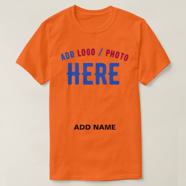 CAMISETA MARCA NARANJA ATLETA DE PERSONALIZABLE MODERNA EST (Diseño del anverso)