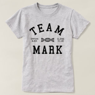 Camiseta Marca negra huérfana del equipo