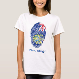 Camiseta Marca Pitcairn Huella digital "Plena refulget"