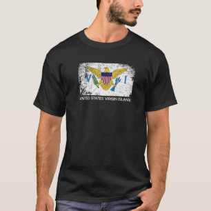 Camiseta Marca USVI  Vintage Hecho En Las Islas Vírgenes D