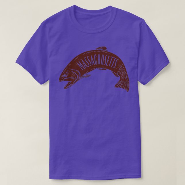 Camiseta Marca Wordmark de peces de Massachusetts (Diseño del anverso)