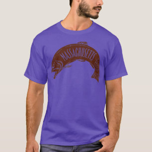 Camiseta Marca Wordmark de peces de Massachusetts