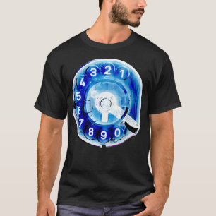 Camiseta Marcado de teléfono azul