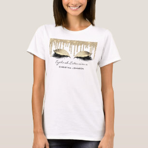 Camiseta Marcado en caliente brillante del oro de la sepia