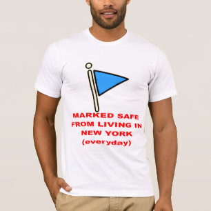 Camiseta Marcado Seguro De Vivir En Nueva York #