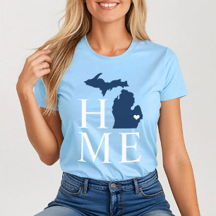 Camiseta Marcador de la ciudad del Personalizado azul de la