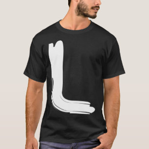 Camiseta Marcador de letra L blanca en negrita creativa alf