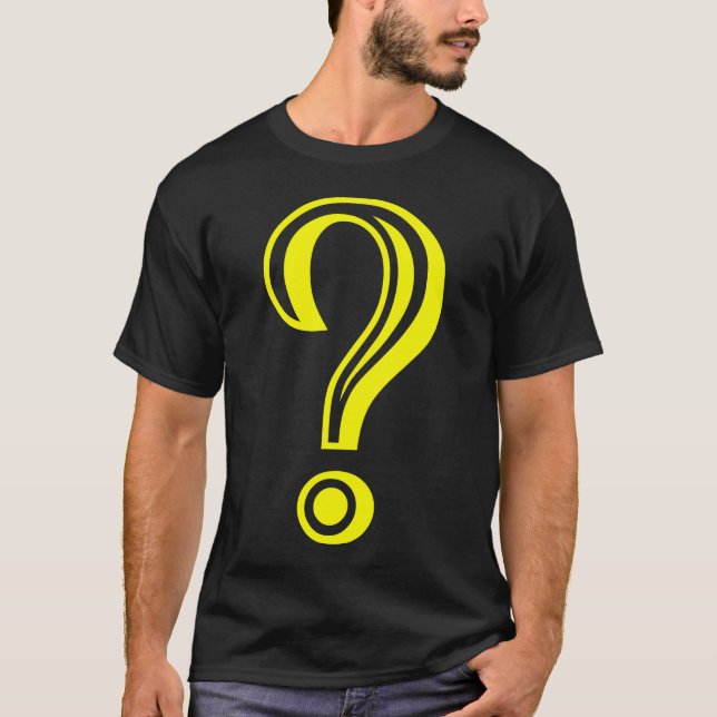 Camiseta Marcador de preguntas cincelado (Anverso)