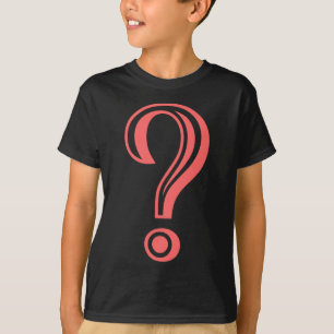 Camiseta Marcador de preguntas cincelado