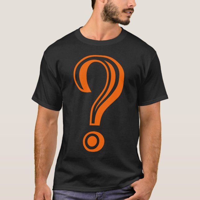 Camiseta Marcador de preguntas cincelado (Anverso)