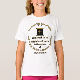 Camiseta Marcar 10:45 KJV Biblia Verse Faith con Escrituras