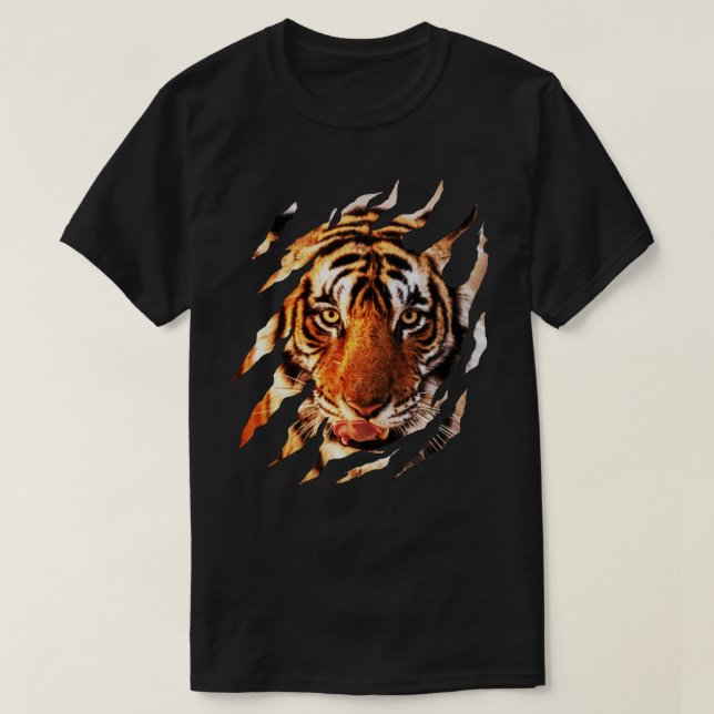 Camiseta marcas de claw de tigre (Diseño del anverso)