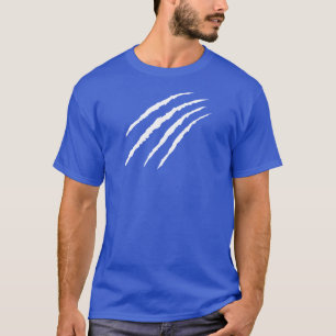 Camiseta Marcas De Cuchilla De Gato (Blanco)