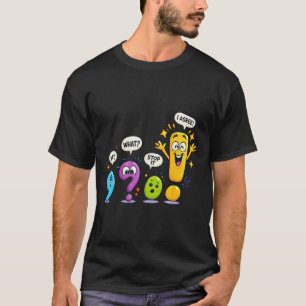 Camiseta Marcas de puntuación gramatical divertido profesor