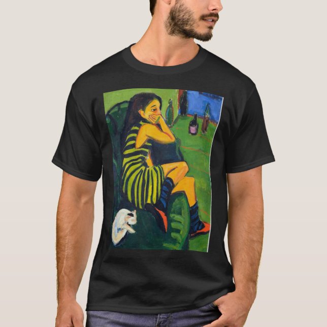 Camiseta Marcel, artista femenina de Ernst Ludwig Kirchner (Anverso)