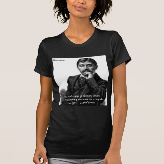 Camiseta Marcel Proust & cita famosa (Anverso)