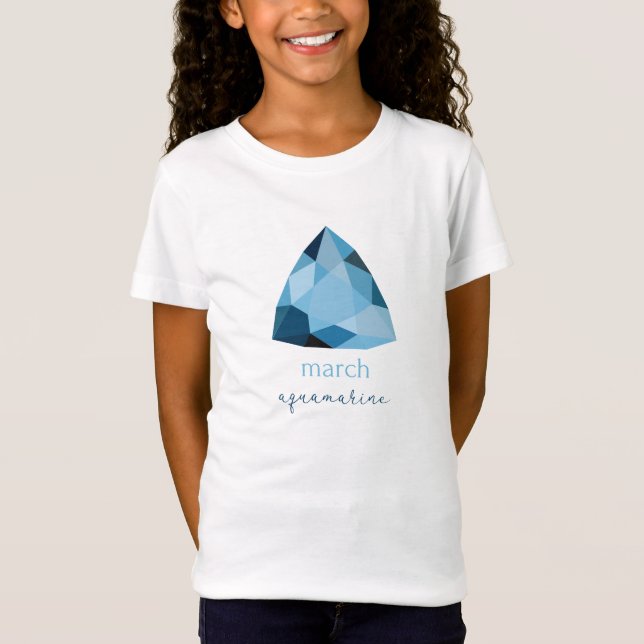 Camiseta March Birthstone Aquamarine (Anverso)