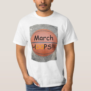 Camiseta March HOOPS de baloncesto divertido para hombres