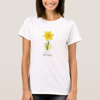 Camiseta March Violet Birth Flower  T-Shirt Watercolor