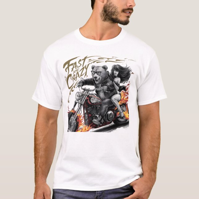 Camiseta Marcha de las libertades: Mujer en motocicleta (Anverso)
