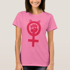 Camiseta Marcha de las mujeres del poder rosa rosa rosa del