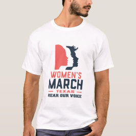 Camiseta Marcha de Mujeres en Texas escucha nuestra voz