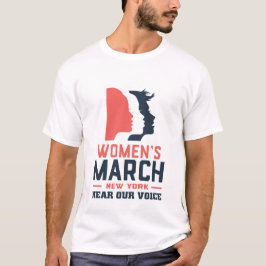 Camiseta Marcha de Mujeres Nueva York escucha nuestra voz