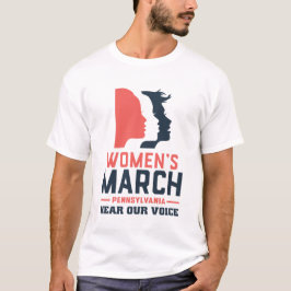 Camiseta Marcha de Mujeres Pensilvania escucha nuestra voz