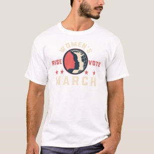 Camiseta marcha de mujeres y presidente de votación