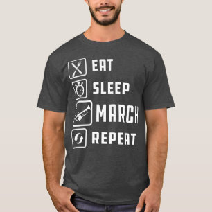 Camiseta Marcha de sueño de Trumpet Eat Repetir con