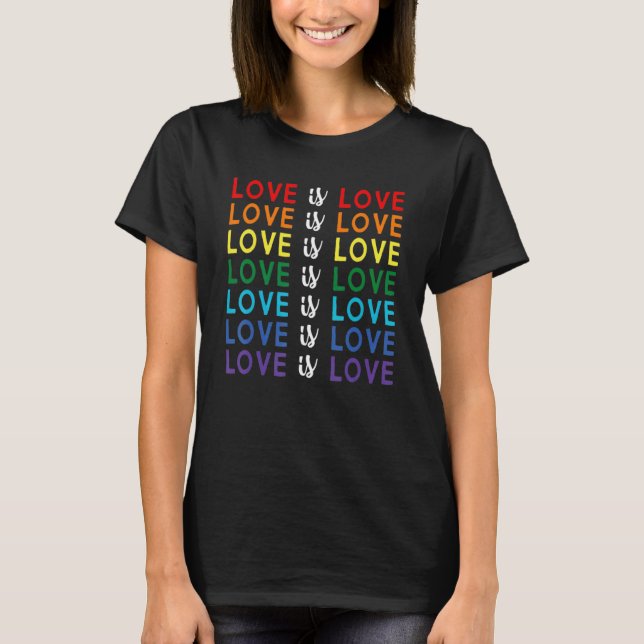 Camiseta Marcha del Orgullo Arcoiris Lgbt Igualdad Amor (Anverso)
