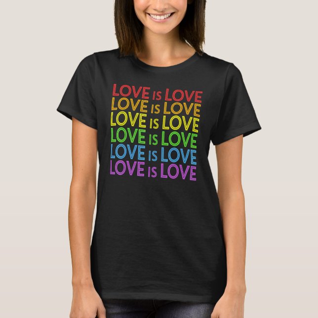 Camiseta Marcha del Orgullo Iris Lgbt Igualdad Amor Gay (Anverso)